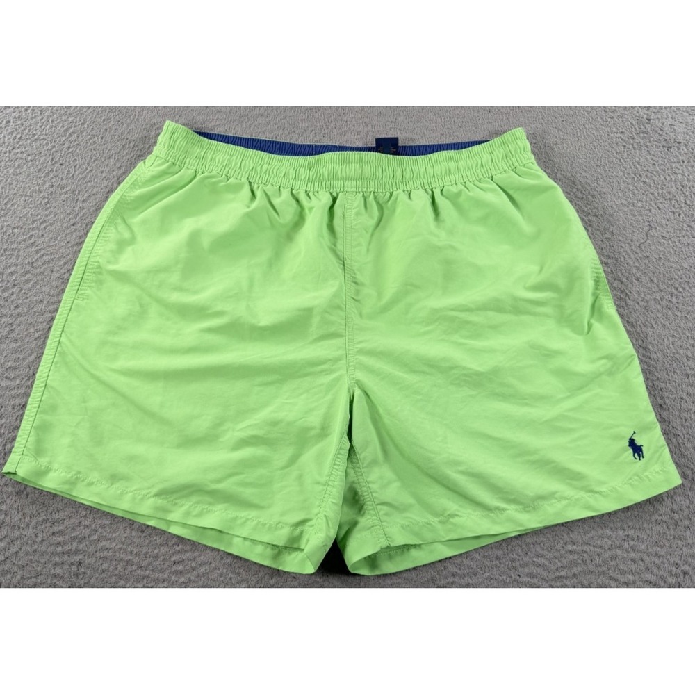 Polo Ralph Lauren Swim Trunks Men Size XL Green Swimming Shorts Lined Drawstring